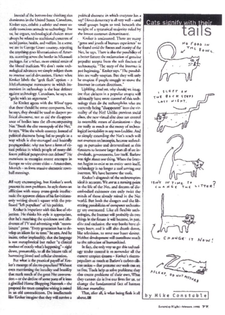 East Meets West, Cats Signify With Their Tails, Seasonal Cycle