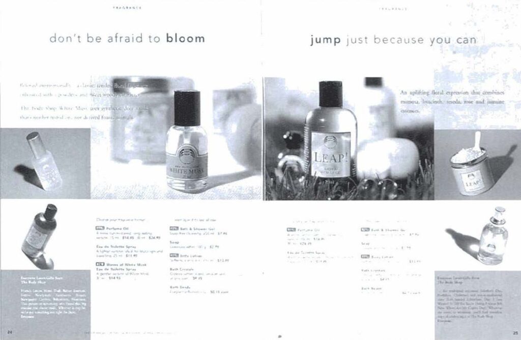 The Body Shop 1997/1998 Product Catalogue