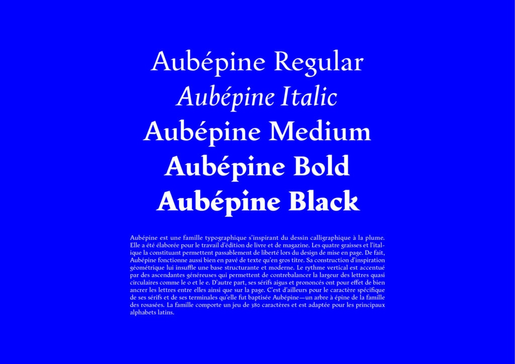 Aubépine - Type Design