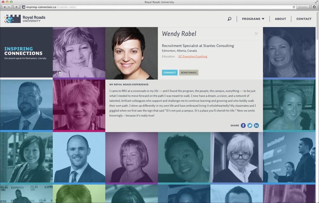 Inspiring Connections Microsite