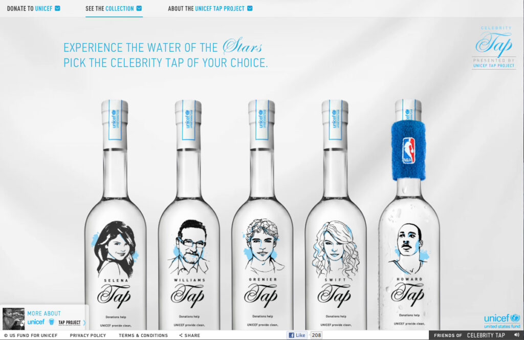 Unicef Celebrity Tap Project