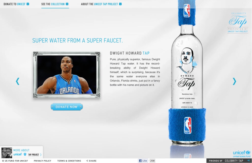 Unicef Celebrity Tap Project