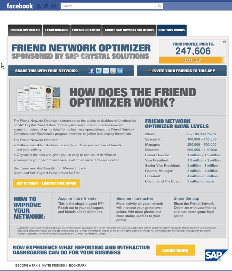 Facebook Friend Optimizer