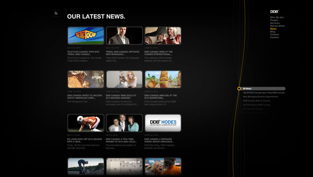 DDB Canada Website Redesign