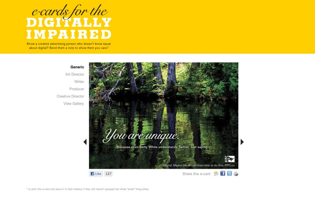 Ecards For The Digitally Impaired