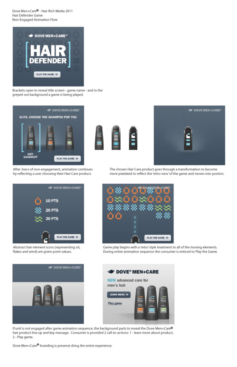 Dove MenCare Hair Defenders Banner Game