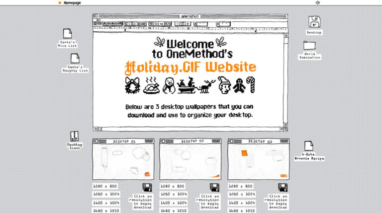 OneMethod Holiday 'Gif' Site