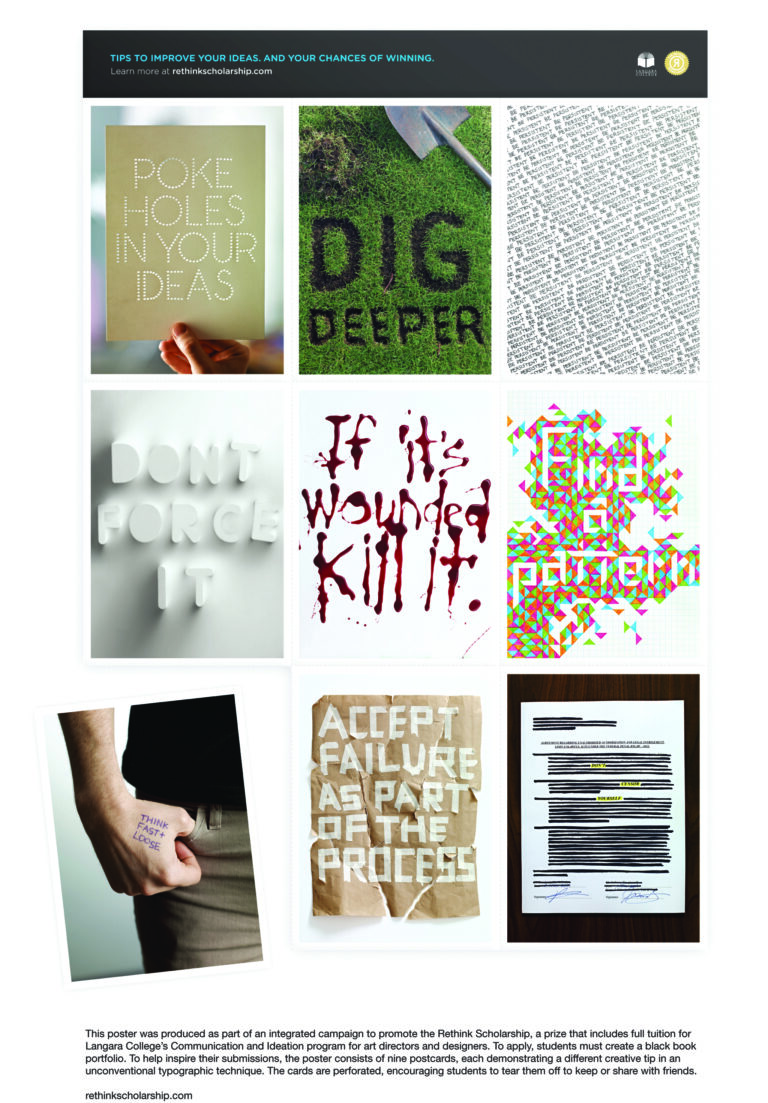 The Langara Scholarship Poster