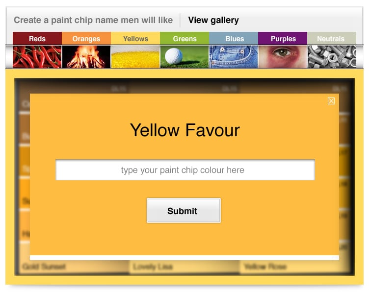 Paint Chip Names For Men