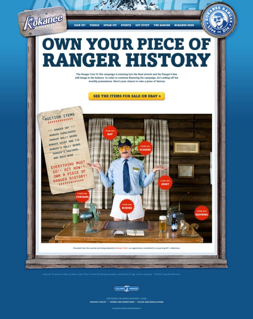 Kokanee Ranger Live or Die Campaign