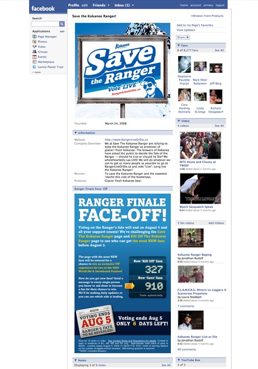 Kokanee Ranger Live or Die Campaign