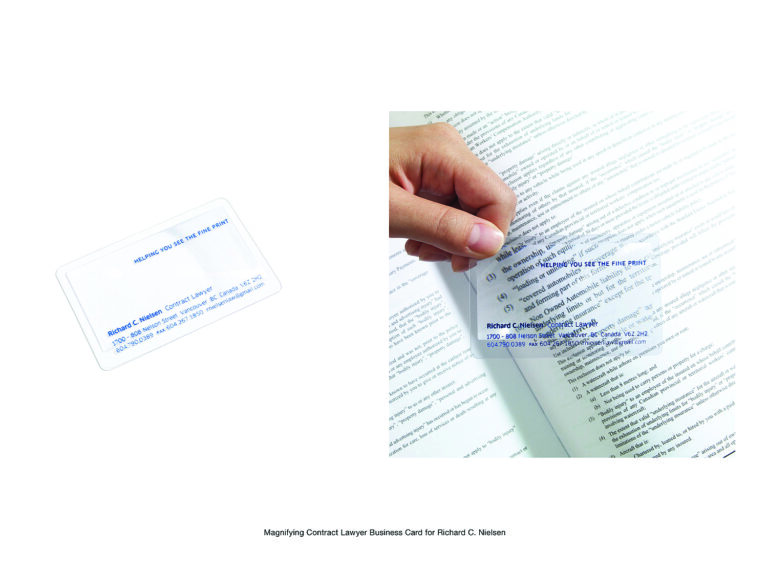 Lawyer Magnification Business Card