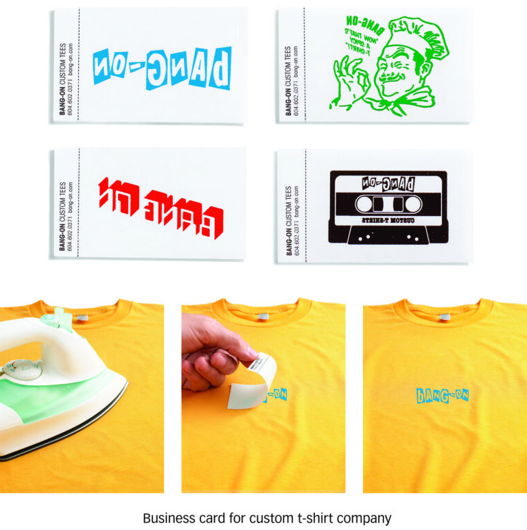 Bang-on T-shirts Business Cards