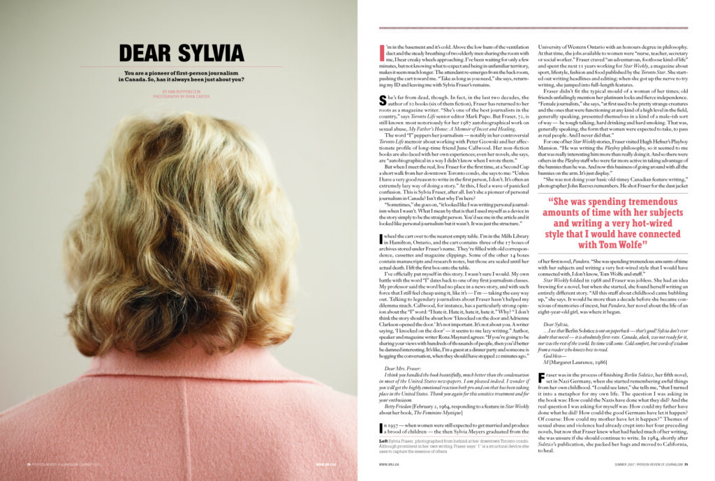 Ryerson Review of Journalism, Summer 2007