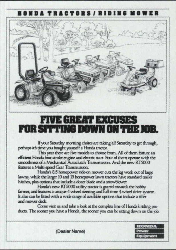 Five Great Excuses