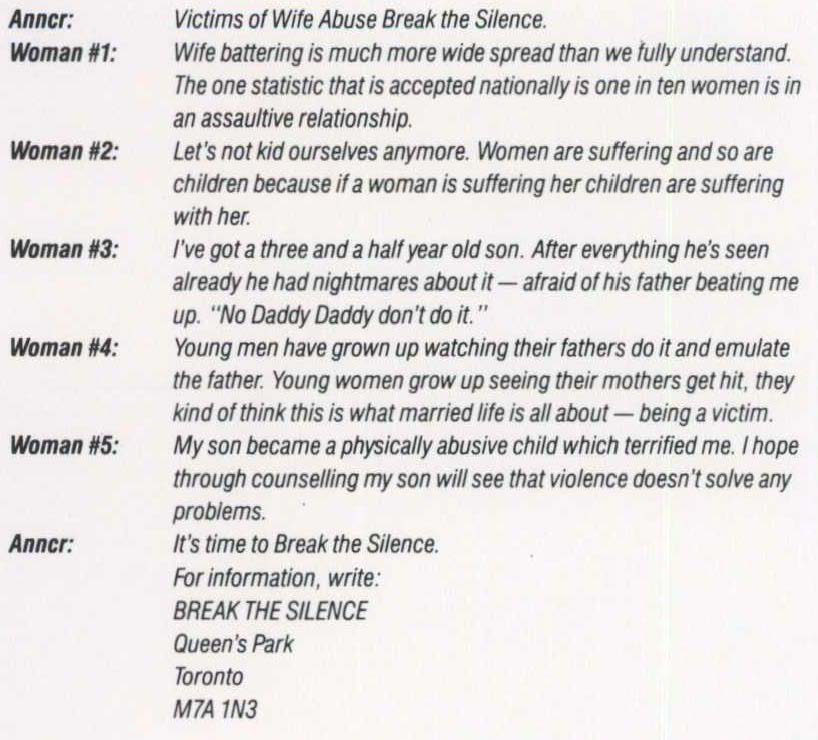 The Silent Crime / Breaking The Cycle / Reaching Out