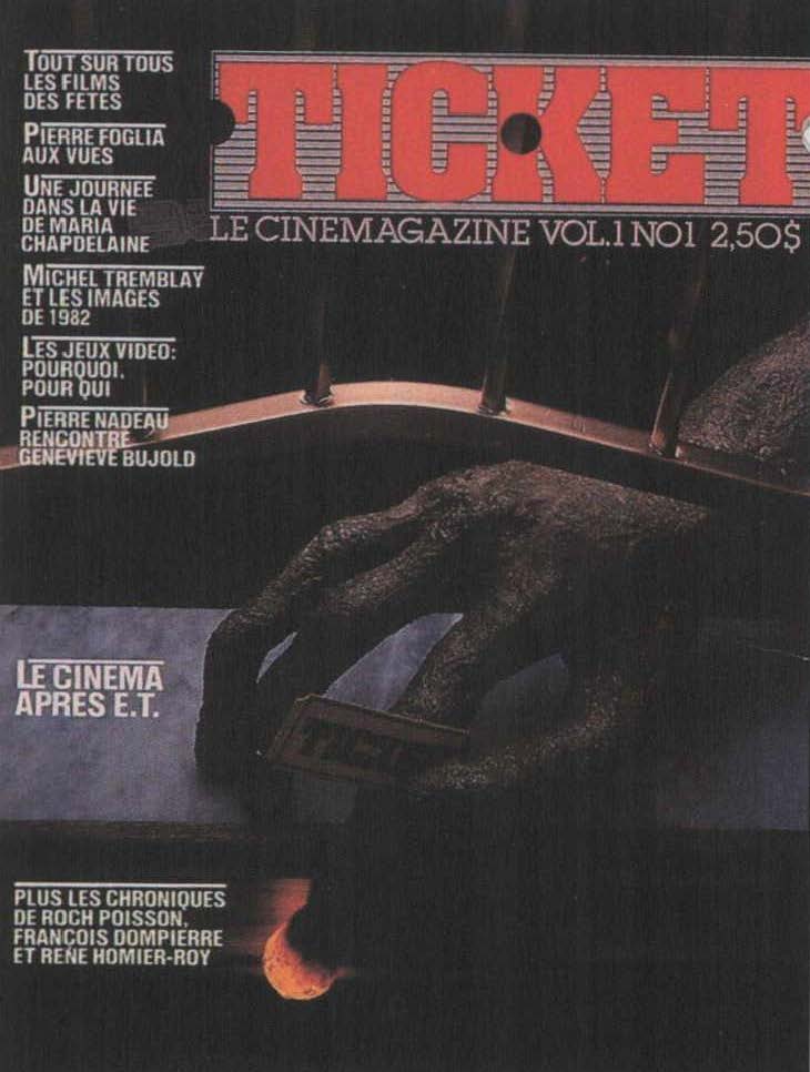 Le Cinema Apres E.T., Ticket Le Cinemagazine Vol. L No. 1