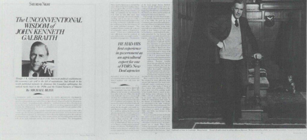 The Unconvetional Wisdom of John Kenneth Galbraith