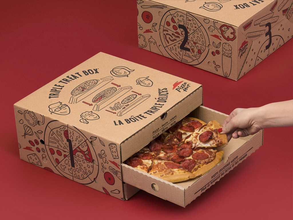 pizza hut box drawing