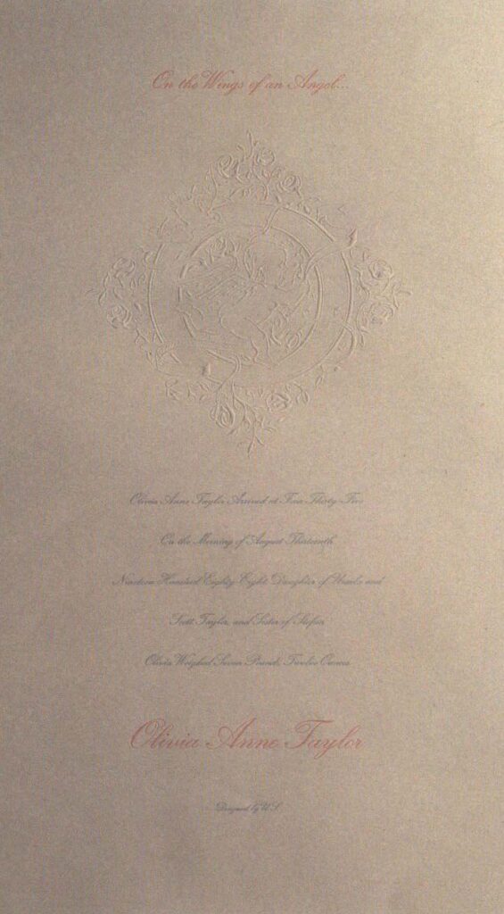Olivia Taylor Birth Announcement