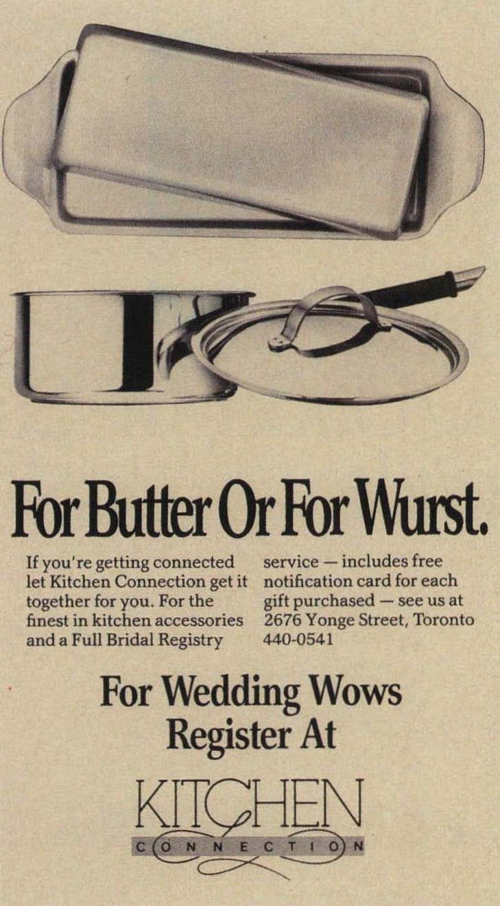 For Butter Or For Wurst For Richer Or Pourer To Halve And To Hold