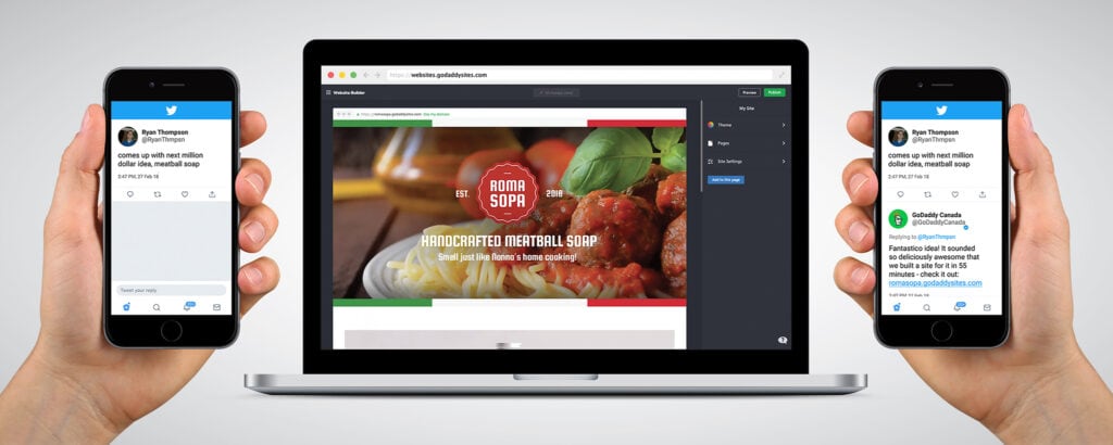 GoDaddy - #SitesInUnderAnHour