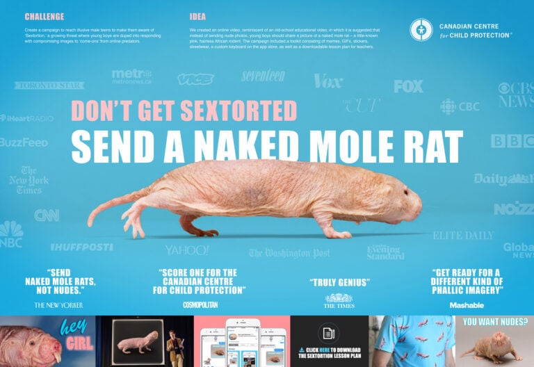 Don't Get Sextorted, Send a Naked Mole Rat
