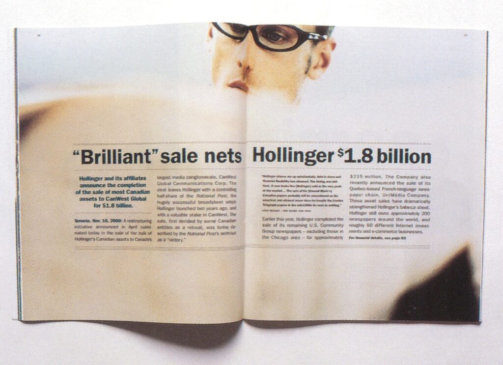 Hollinger International Inc. Annual Report 2000
