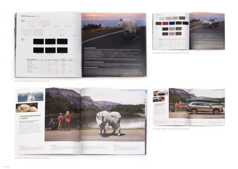 Subaru Goat Brochure: A car brochure about a goat