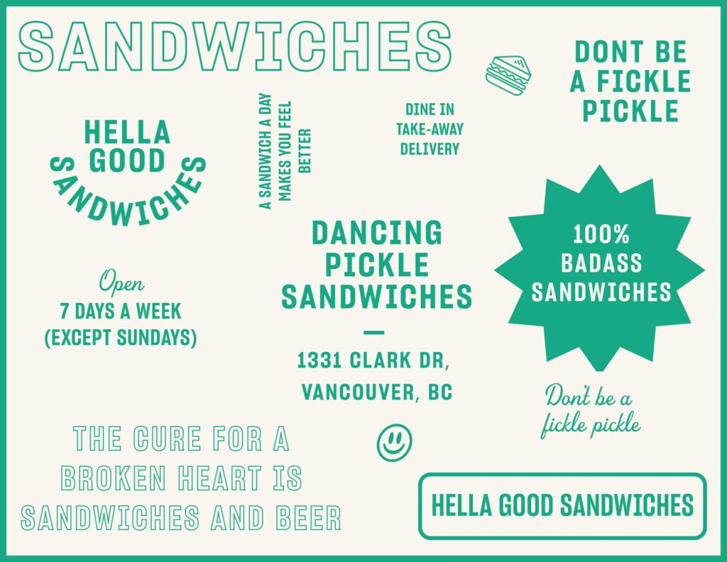 Dancing Pickle Sandwiches