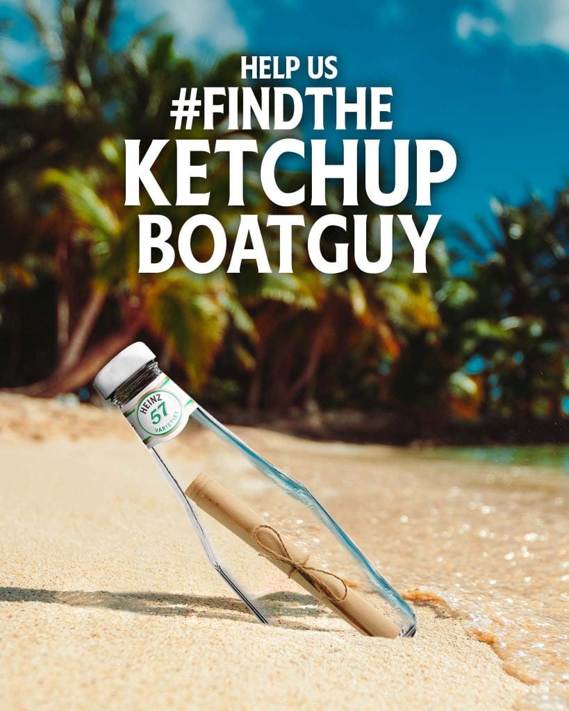 #FindTheKetchupBoatGuy