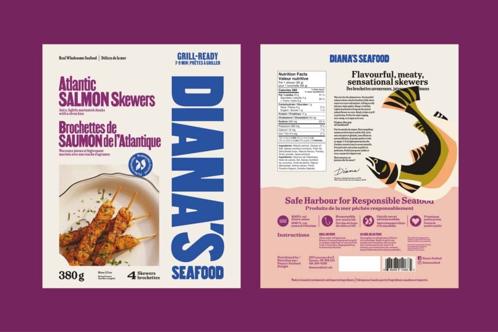 Diana's Seafood Packaging Family
