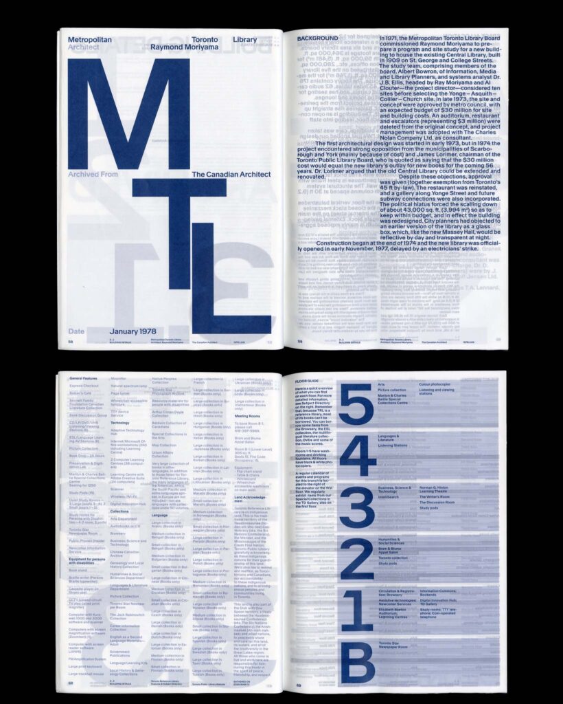 Draft / Craft: The Toronto Reference Library Construction Archive