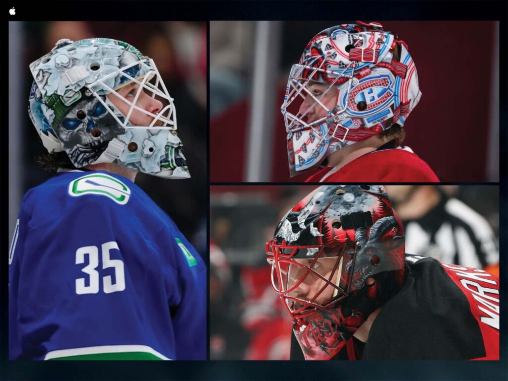 NHL Goalie Masks Made on iPad